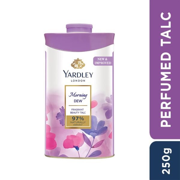 Yardley London Morning Dew Perfumed Talc for Women, 250g - Image 4
