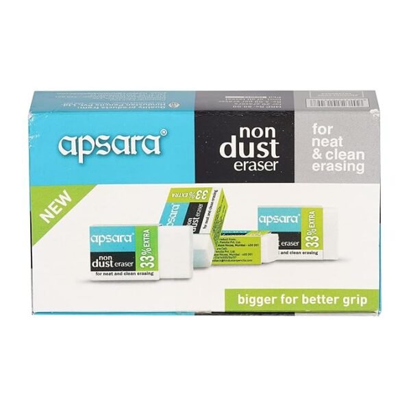 Apsara Non Dust Erasers - Pack of 20 - Image 2