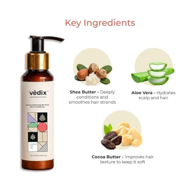 Vedix Conditioner, Ayurvedic Vartha Hydrating No-Frizz Hair Conditioner With Rice Water - Image 4
